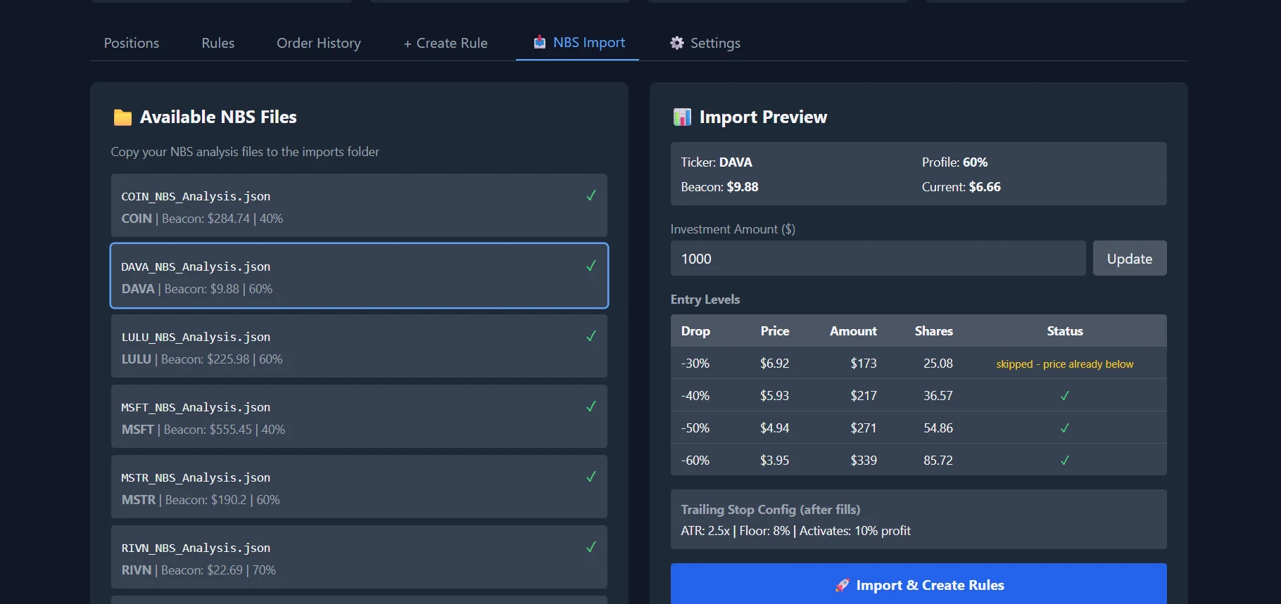 Nexus Sentinel NBS Import
